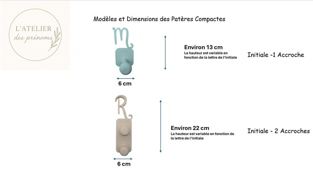 Patère Initiale prénom - Porte Manteau compacte