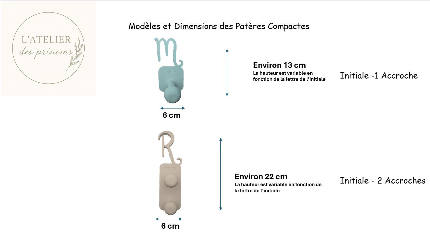 Patère Initiale prénom - Porte Manteau compacte