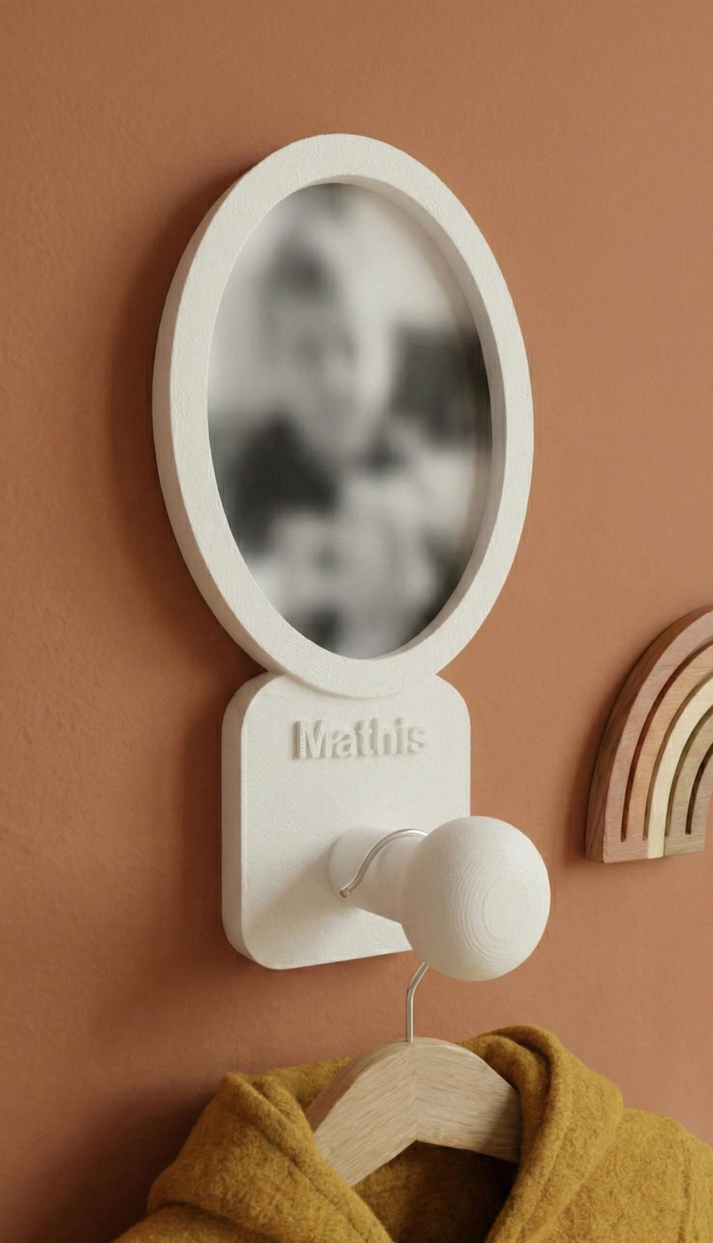 Porte Manteau mural Photo Ovale