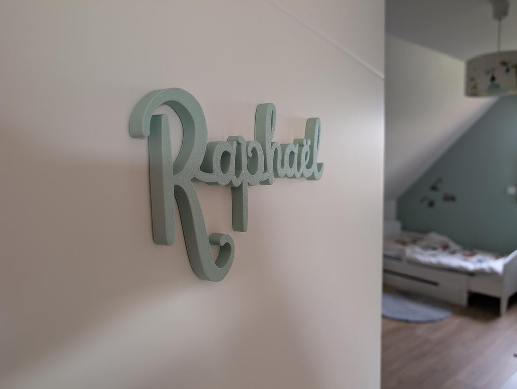 Prénom mural pour Porte de Chambre