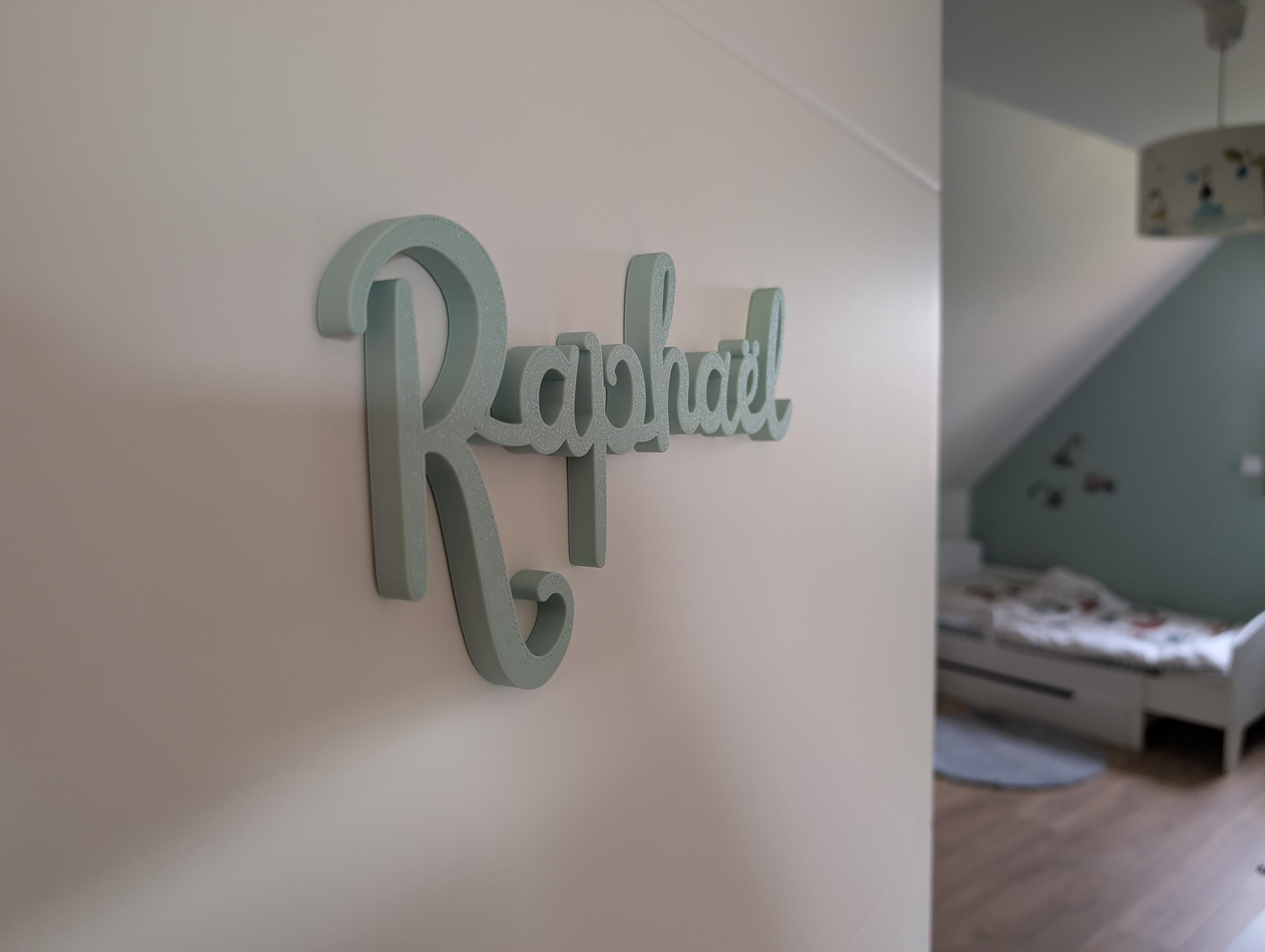 Prénom mural pour Porte de Chambre