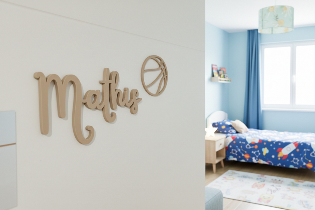 Prénom mural pour Porte de Chambre L'Atelier des Prénoms