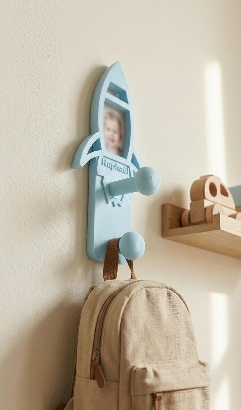 Porte Manteau mural Fusée Photo