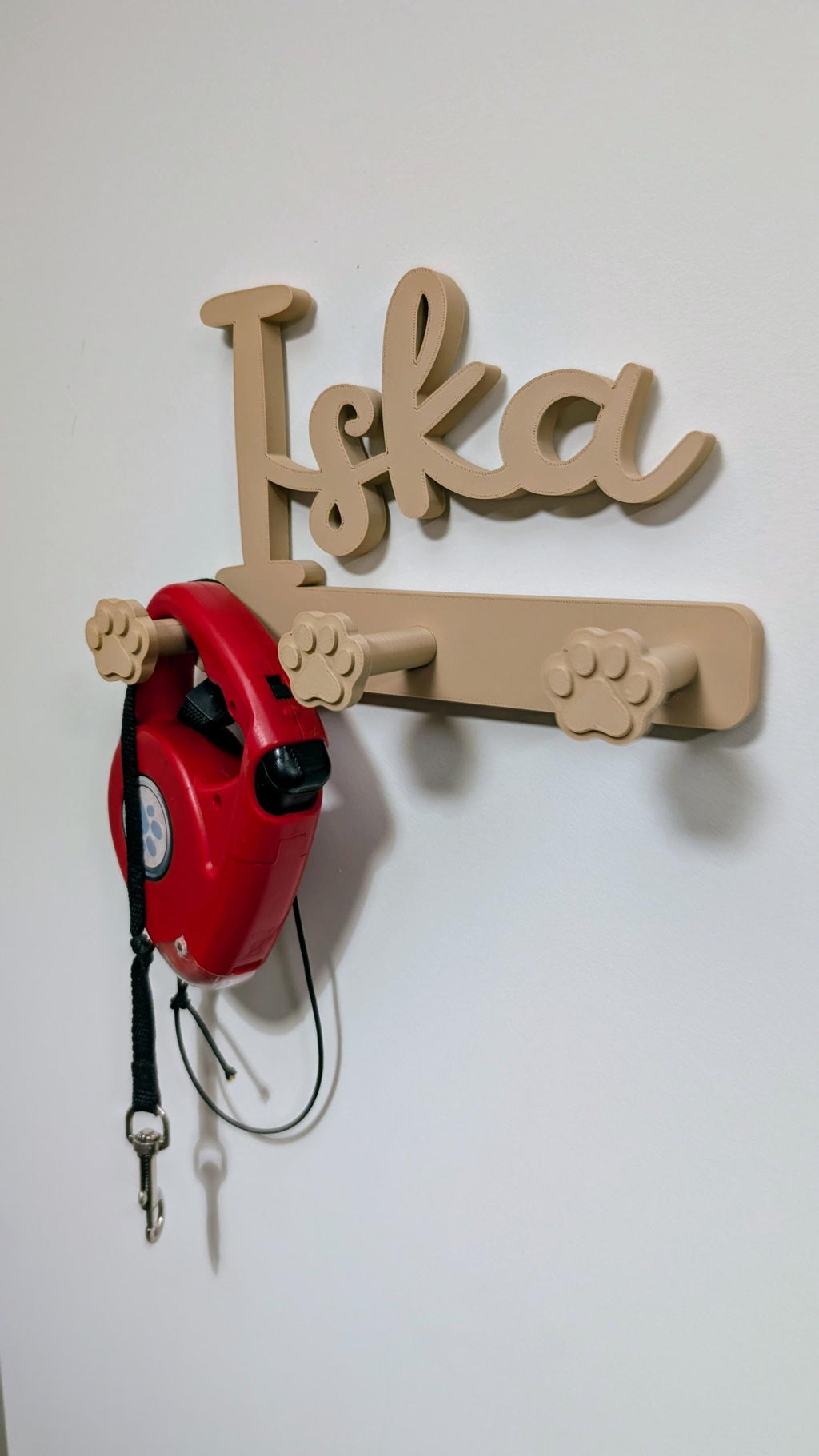 Porte-Laisse Mural Chien - Patère 2 ou 3 Crochets pour Laisse, Collier & Baudrier