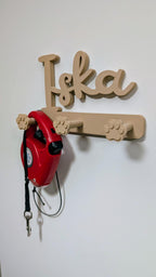 Porte-Laisse Mural Chien - Patère 2 ou 3 Crochets pour Laisse, Collier & Baudrier